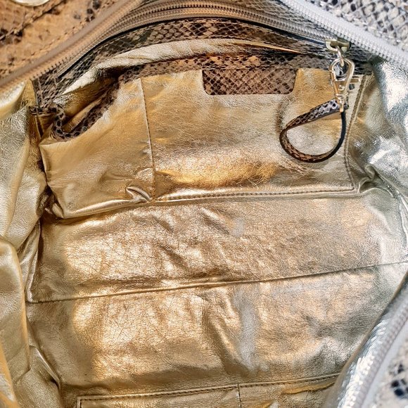 Michael Kors Jet Set Snake Print Python Leather Tote Bag - Picture 9 of 13